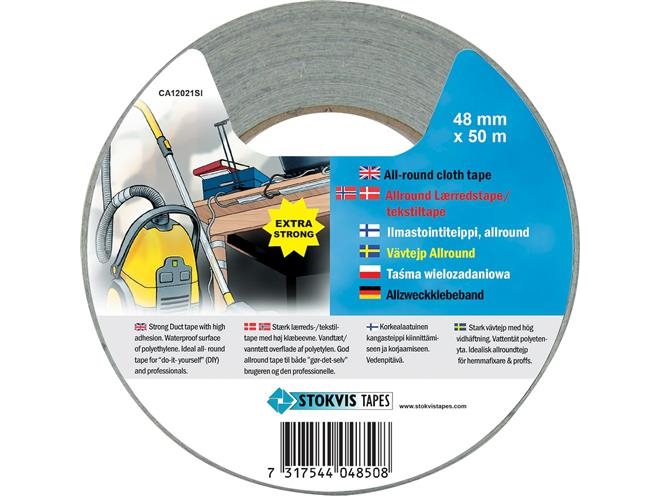 Canvas tejp duct 50 mmX50 m silver | Verktyg & Verkstad - Infästning - Övriga Infästning | GameStuff