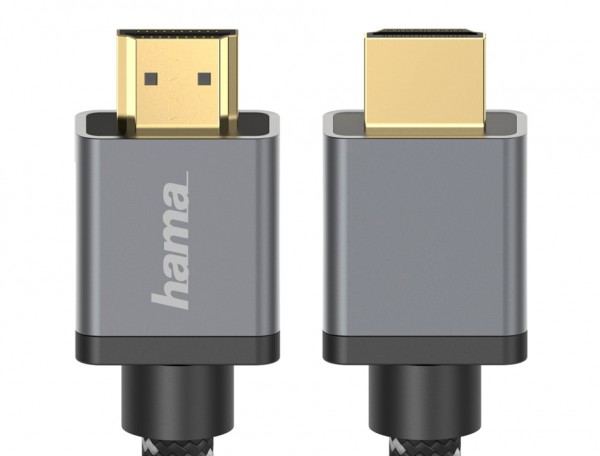 Hama 00205240, 3 M, Hdmi Type A (Standard), Hdmi Type A (Standard), 3D, 48 Gbit/Sek., Sort, Grå