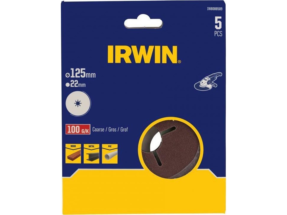 Irwin Fibric Coil 125Mm X 22Mm P100 /5Pc.