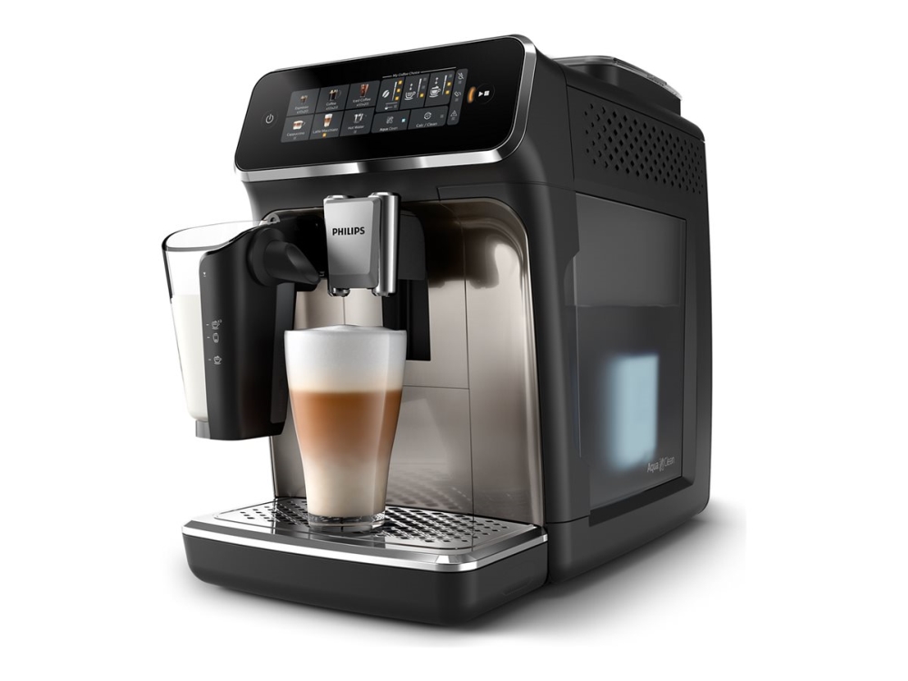 Philips 3300 series EP3347 - Automatisk kaffekokare med cappuccinatore - 15 bar - svart/krom