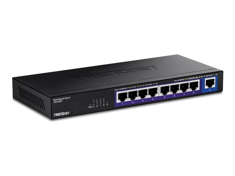Trendnet Teg-S591, Unmanaged, 2.5G Ethernet (100/1000/2500), Vollduplex, Wandmontage