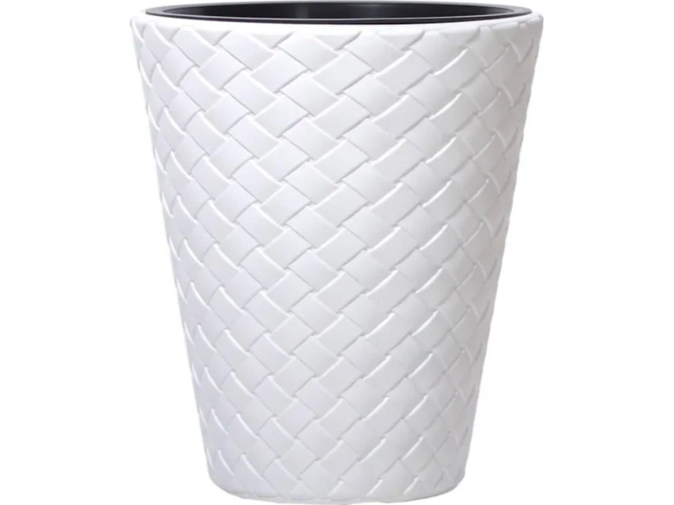 Sodo vazonas ⌀40 cm Matuba baltas PROSPERPLAST