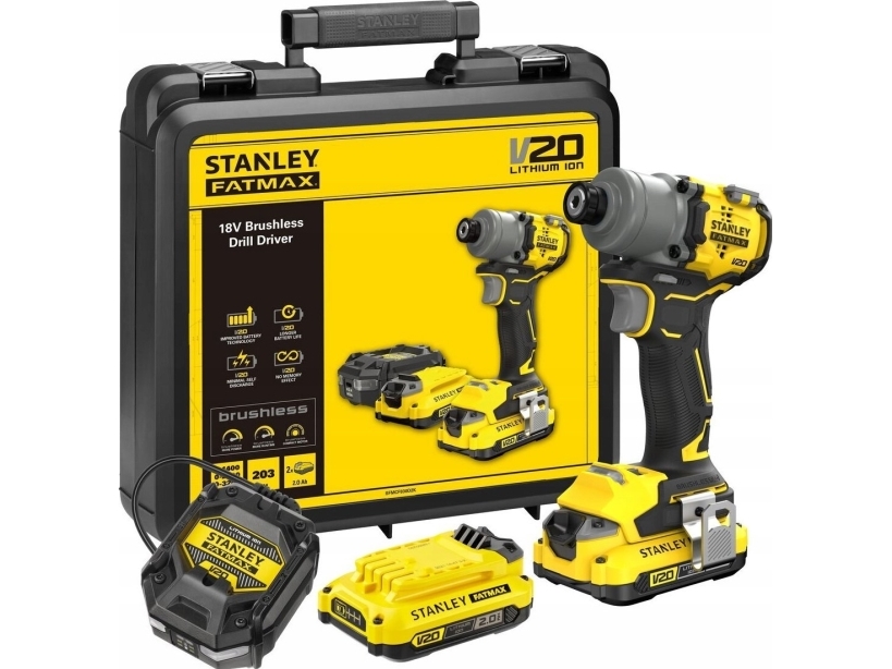 Stanley FATMAX 18V V20 190Nm borstlös skruvmejsel SFMCF830D2K-QW