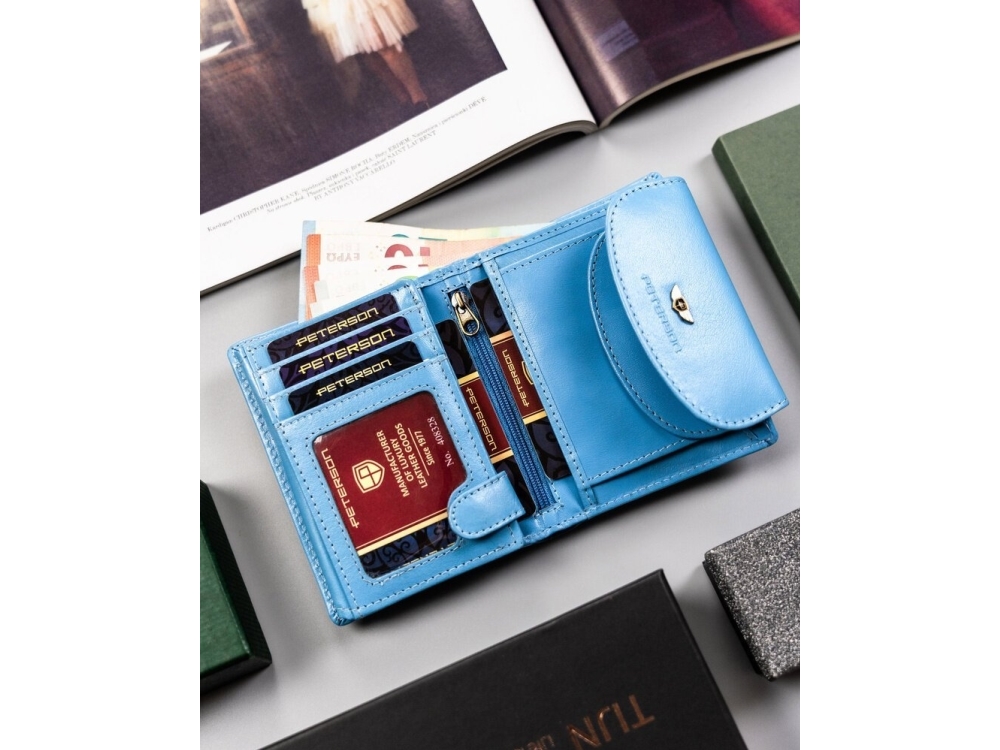 Peterson Naisten pieni nahkainen lukollinen lompakko - Peterson NoSize