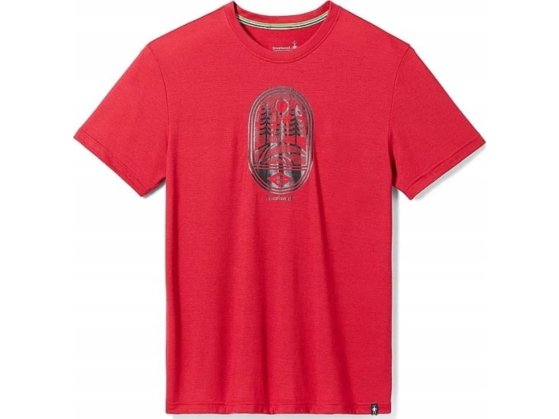 Smartwool U's Mountain Trail Graphic Short Sleeve Tee Slim Fit, J34, Xl
