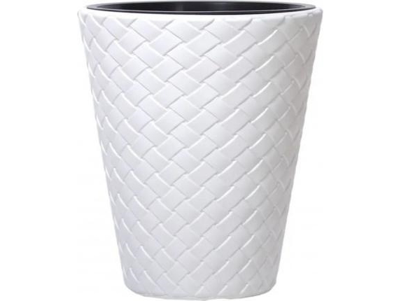 Sodo vazonas ⌀30 cm Matuba baltas PROSPERPLAST