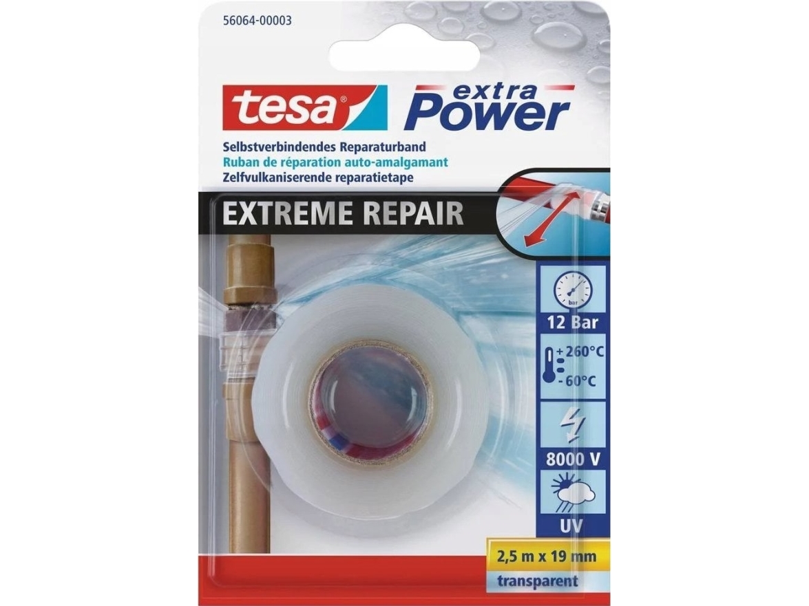Tesa Extra Power, Extreme Repair 2,5 M: 19 Mm, Transparent
