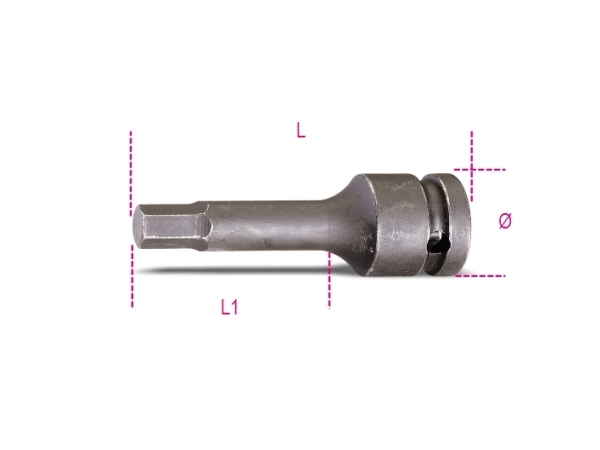 Beta Tools Schlag-Stecknuss Für Innen-Sechskant (Hex) 1/2" H14 X 78Mm (007200514)