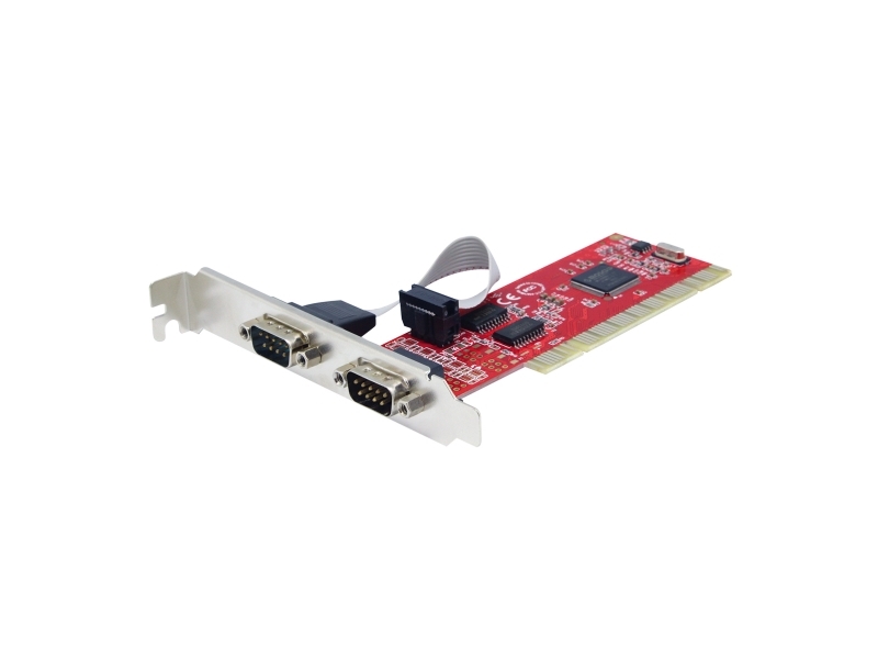 Unitek Y-7503, Pci, Seriell, Weiblich, Niedriges Profil, Db9, Rot