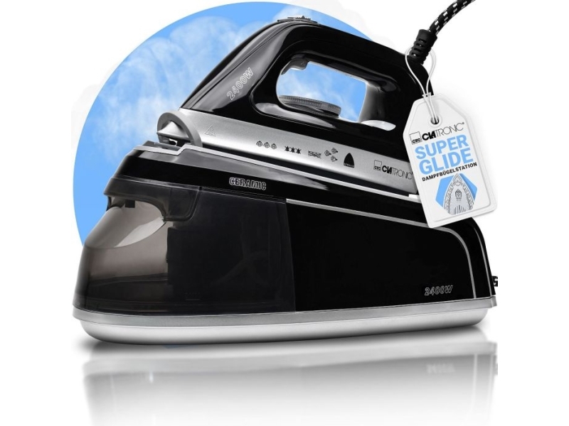 Clatronic Dbs 3749, 2400 W, 90 G/Min, Keramisk Strygesål, 3,5 Bar, 1,2 L, Sort