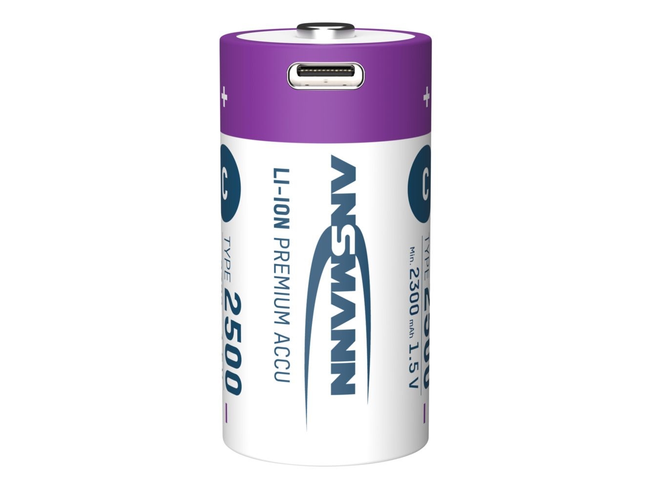 Ansmann 1313-0004, Laddningsbart batteri, C, Litium-Ion (Li-Ion), 1,5 V, 2 styck, 2300 mAh | N - A | GameStuff