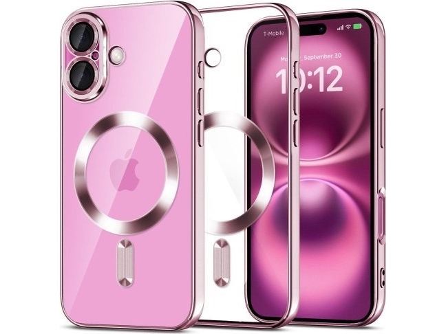 Tech-Protect Magflex Magsafe Cover Til Iphone 16 - Klar / Pink