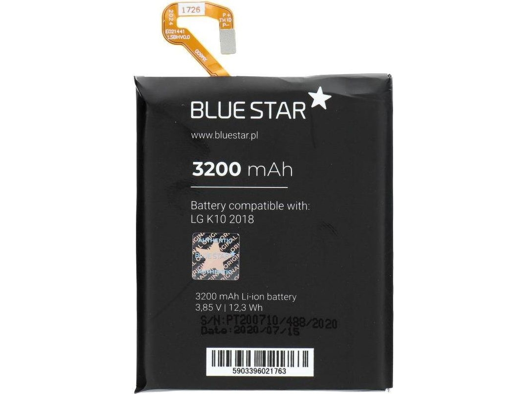 Blue Star-Batteri Til Lg K10 (2018) 3200 Mah Li-Ion Blue Star Premium-Batteri