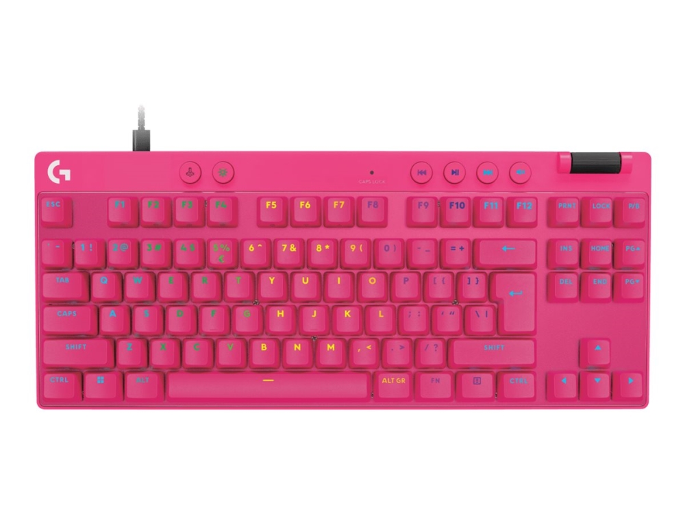 Logitech G Pro X Rapid Tastatur Tkl Bagbelyst Usb Qwerty Us International Tastkontakt: Linear Pink