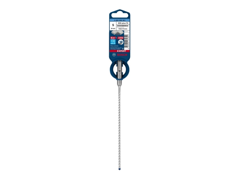 Bosch Expert SDS-plus-7X - Borr - för sten, armerad betong, granit, cured concrete, gneiss, hardened reinforced concrete - slagborr - 5 mm - SDS-plus - längd: 215 mm | Elverktyg - Tillbehör - Sten & murverk borr | GameStuff