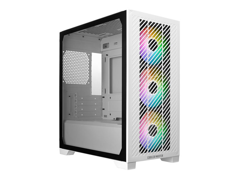 Cooler Master Elite 301 White, Mini Tower, Pc, Weiß, Itx, Micro Atx, Kunststoff, Stahl, Gehärtetes Glas, Gaming