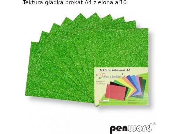 Pappe A4 Einfarbig Brokat Grün 10St