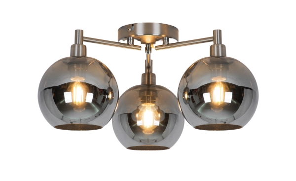 Domoletti Loftlampe Ceiling Light Anna 3Xe27 Chrome/Smoke