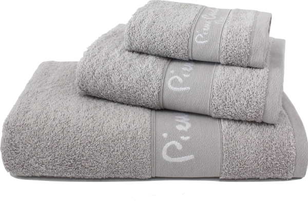 Pierre_Cardi Towel Setx3 Pier Card 2224 Silver 450Gsm