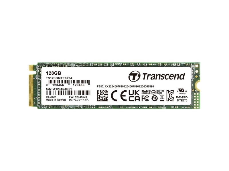 Transcend 128 Gb Intern Pcie Ssd Ts128gmte672a-Vs1