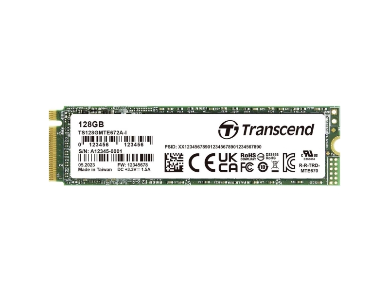 Transcend 128 Gb Intern Pcie Ssd Ts128gmte672ai Vs1
