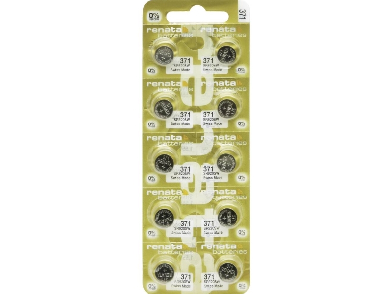 Renata Knapcellebatteri 371 10 Stk 40 Mah