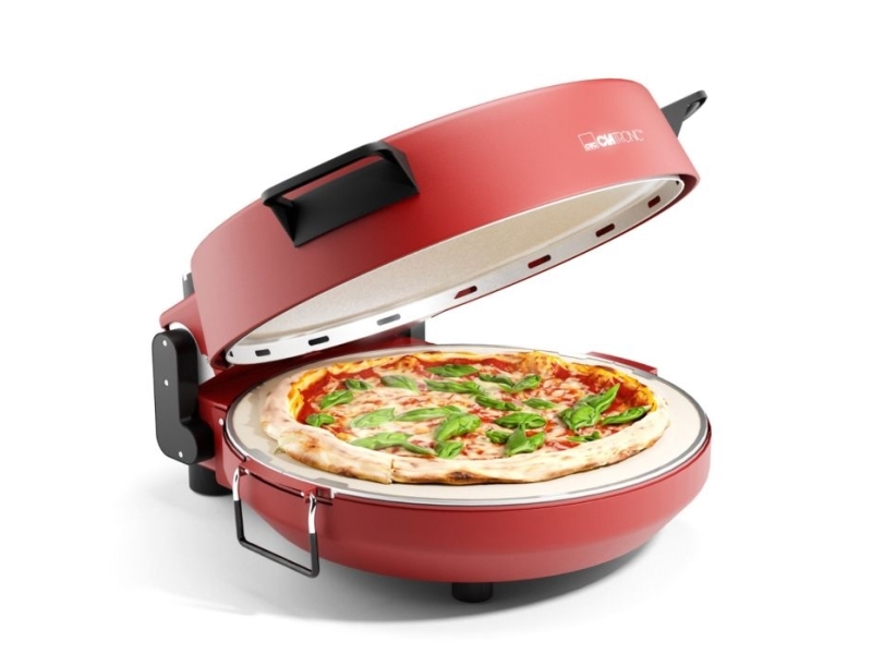 Clatronic PM 3787, 1 pizza(er), Rød, 32 cm, 350 °C, 0,25 t, 1200 W