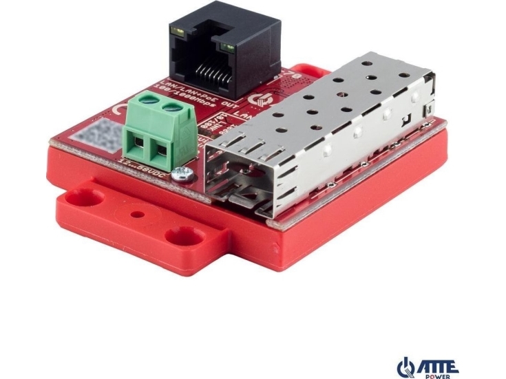 Atte Gigabit Ethernet Medienkonverter Xfiber-2-70 (Poe Out)