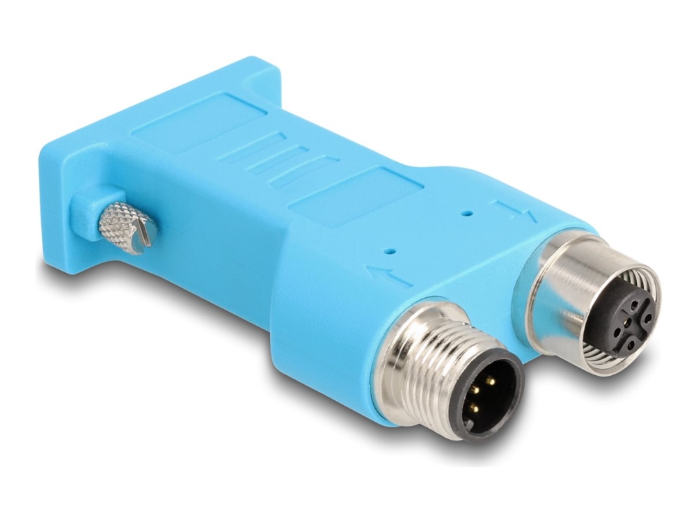 Delock - Seriel-Splitter - Db-9 Kan Skrues Til 5 Pin M12-A Vinklet - Can Bus Adapter - Blå