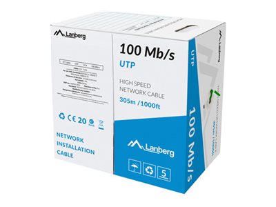 Lanberg - Bulkkabel - 5.2 mm - UTP - CAT 5e - solid - grøn