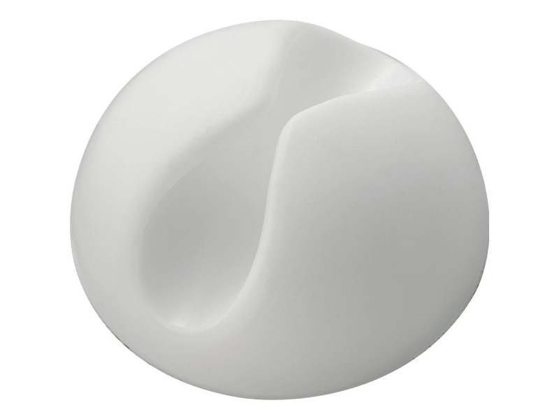 TRU COMPONENTS SWC-10WT Kabelholder Selvklæbende 542271 Bundt-Ø-område 9 mm (max) Hvid 1 stk