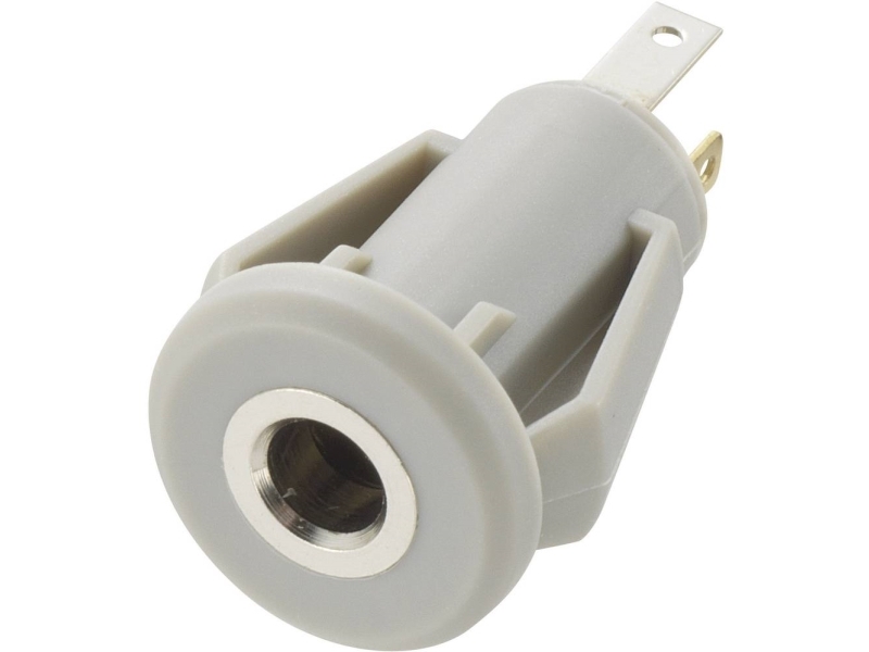 Tru Components 718501 Jack-Stik 3,5 Mm Tilslutning, Indbygning Lodret Poltal: 4 Stereo Grå 1 Stk