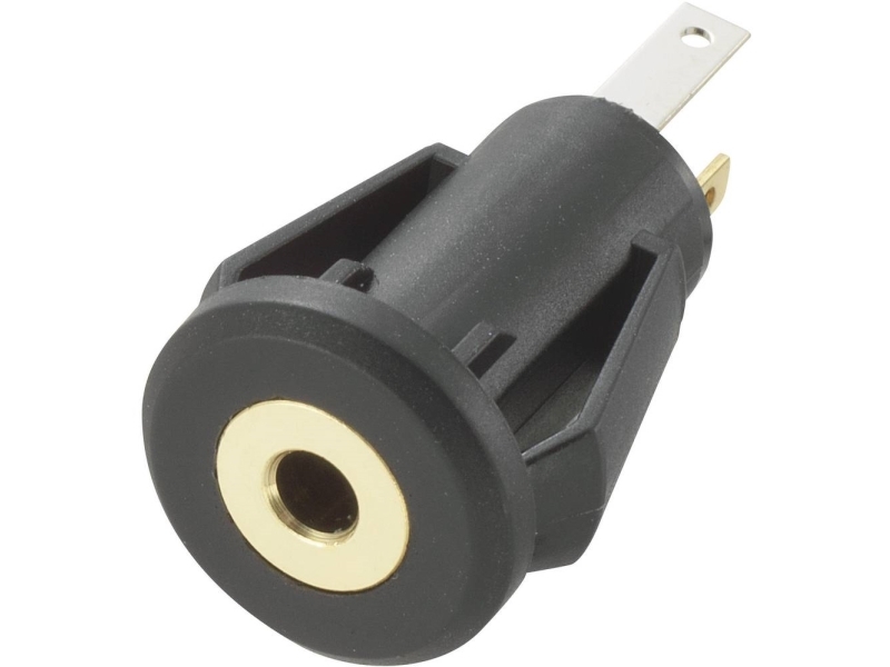 Tru Components 716853 Jack-Stik 2,5 Mm Tilslutning, Indbygning Lodret Poltal: 3 Stereo Sort 1 Stk