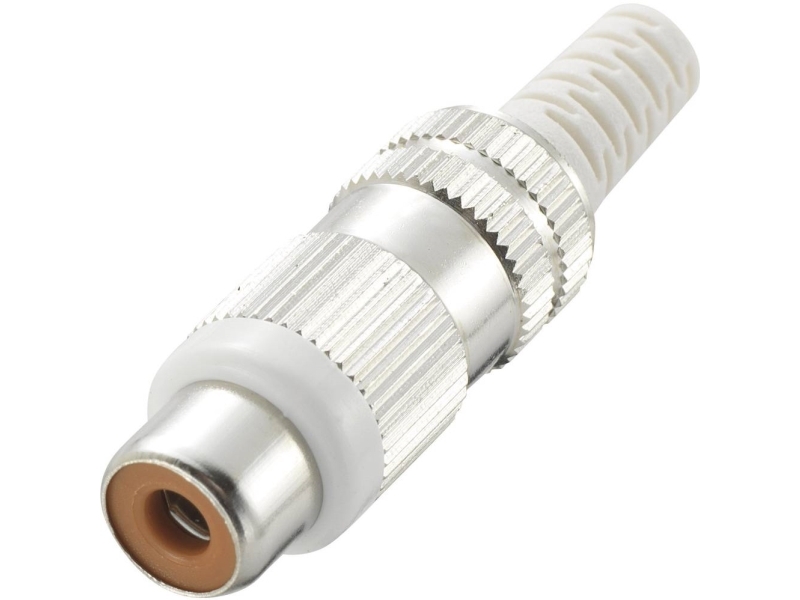 Tru Components 719405 Cinch-Stik Tilslutning, Lige Poltal: 2 Gul 1 Stk