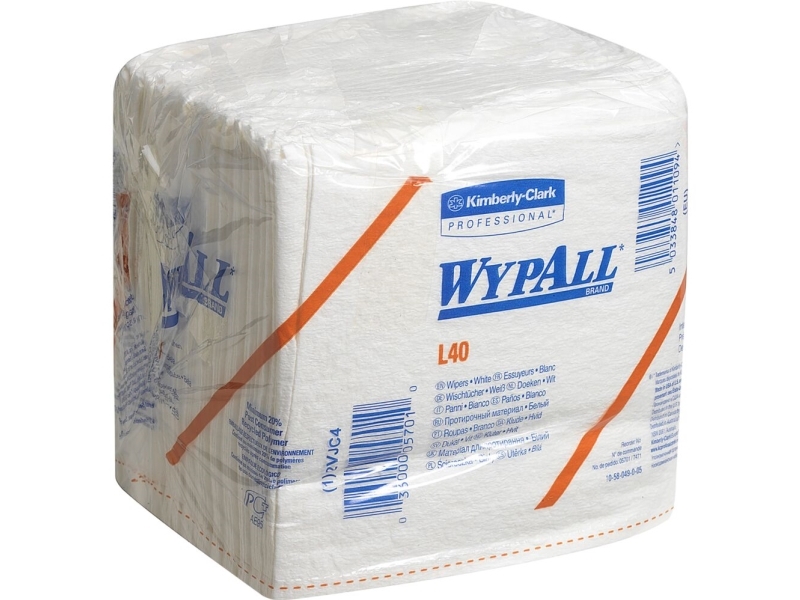 WypAll L40 - Rengöringsdukar - engångsvara - 56 ark - vit - paket med 18 | Rengöring - Avtorkning - Trasor och liknande - Trasor | GameStuff