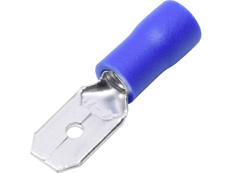 Conrad T1904c045, Klingen-Terminal, Kupfer/Silber, Blau, Kupfer, Pvc, 2,5 Mm²