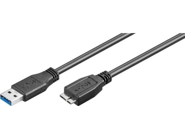 Goobay 1M Usb 3.0 A/Micro-B, 1 M, Usb A, Micro-Usb B, Männlich/Männlich, Schwarz