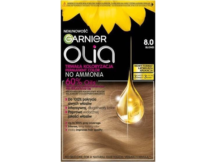 GARNIER Olia Hair dye No. 8.0 Blonde | Hårvård - Hårfärg - Permanent Hårfärg | GameStuff