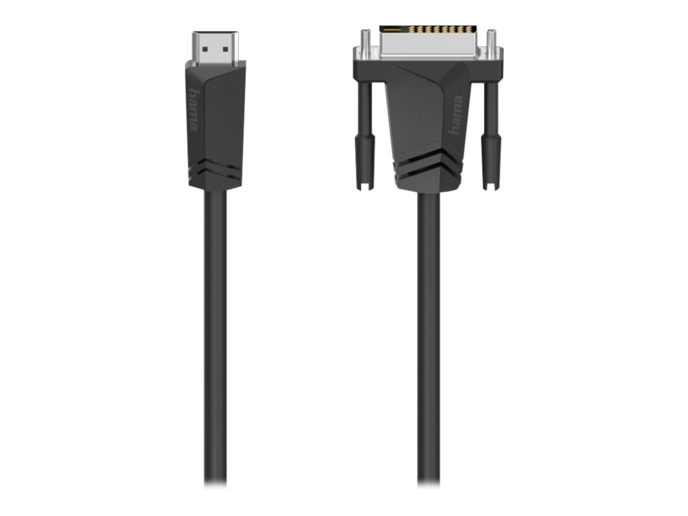 Hama Essential Line - Adapterkabel - Dvi-D Stik Til Hdmi Stik - 1.5 M - Afskærmet - Sort - 1080P Support