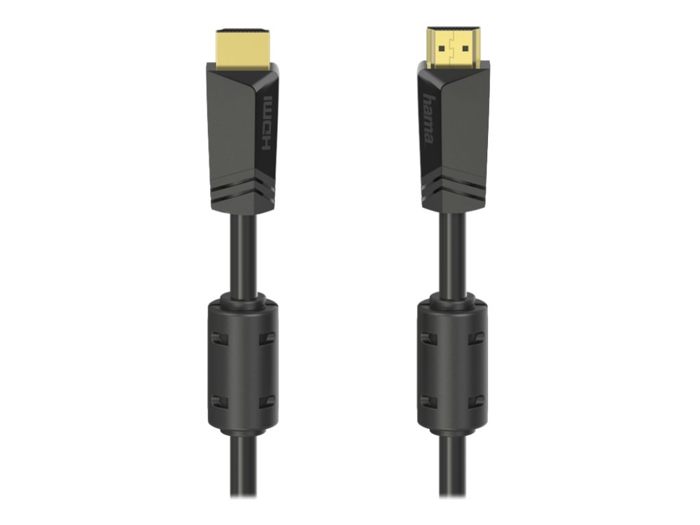 Hama - High Speed - HDMI-kabel med Ethernet - HDMI han til HDMI han - 10 m - afskærmet - sort - 4K support