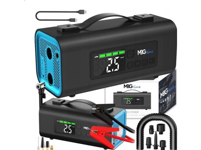 Luksus Jump Starter Booster 54.76Wh PD30W Car Compressor Blower Powerbank