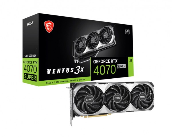 Msi Ventus Geforce Rtx 4070 Super 12g Geforce Rtx 4070 Super Gddr6x 192 Bit 7680 4320 Pixel Pci Express