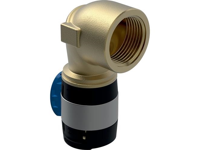 Geberit FlowFit böj 90° med invändig gänga: CuSn4Zn2PS, d=40mm, Rp=1 1/4 | VVS Artiklar - Rör & Kopplingar - Alupex rör och rördelar | GameStuff