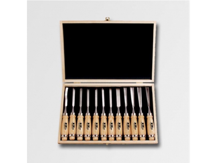 XTline Dłuta snycerskie 12 elementów opakowanie drewniane (XT790300) | Verktyg & Verkstad - Handverktyg - Skiftnyckel | GameStuff