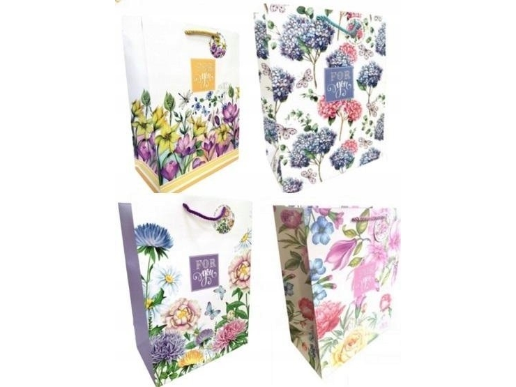 Juledekoration MFP-papir Dekorativ pose frostet 30x40x17cm mix FRESH