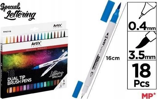 Teka Doppelseitige Pinselmarker 18 Farben