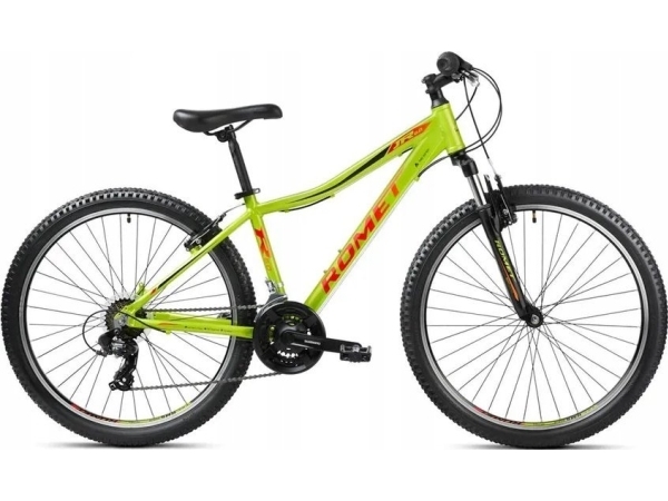 Cykel Romet Rambler 2024 Citron Sort Rød   Size: