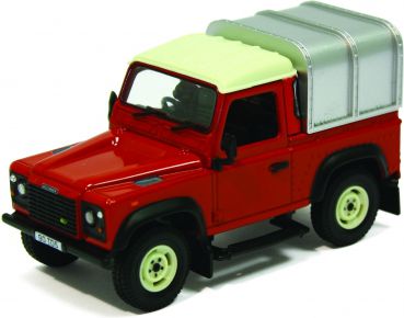 Tomy Land Rover Defender 90 + Canopy, Bil, 3 År, Metall, Plast, Svart, Metallisk, Röd