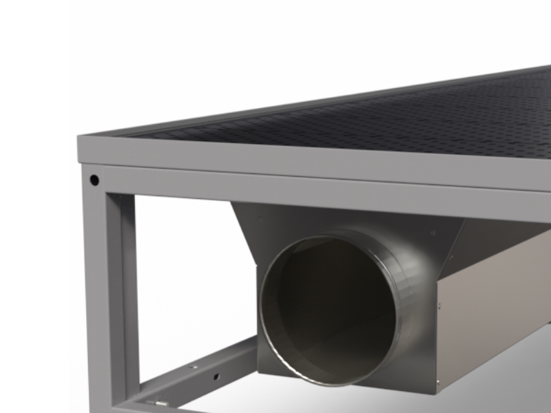 Udsugningsbord Let H-stel 1500x800 mm