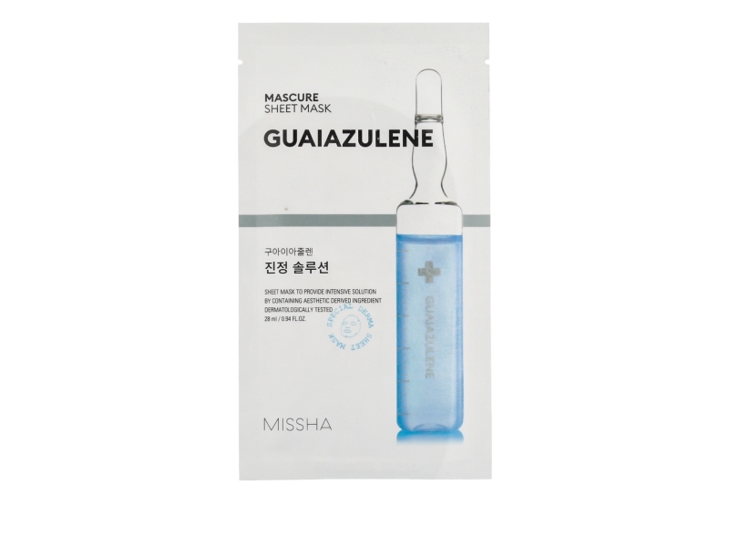 Missha_Mascure Calming Solution Guaiazulene Kojąca Maska W Płachcie 28Ml